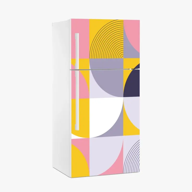 Kühlschrankaufkleber pastell geometrisches muster