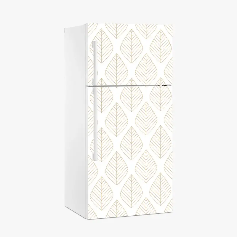 Kühlschrankaufkleber elegantes goldenes geometrisches blattmuster