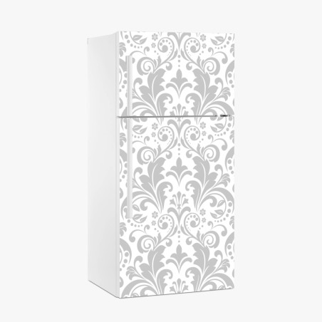 Kühlschrankaufkleber elegantes graues damastmuster – Pixers®