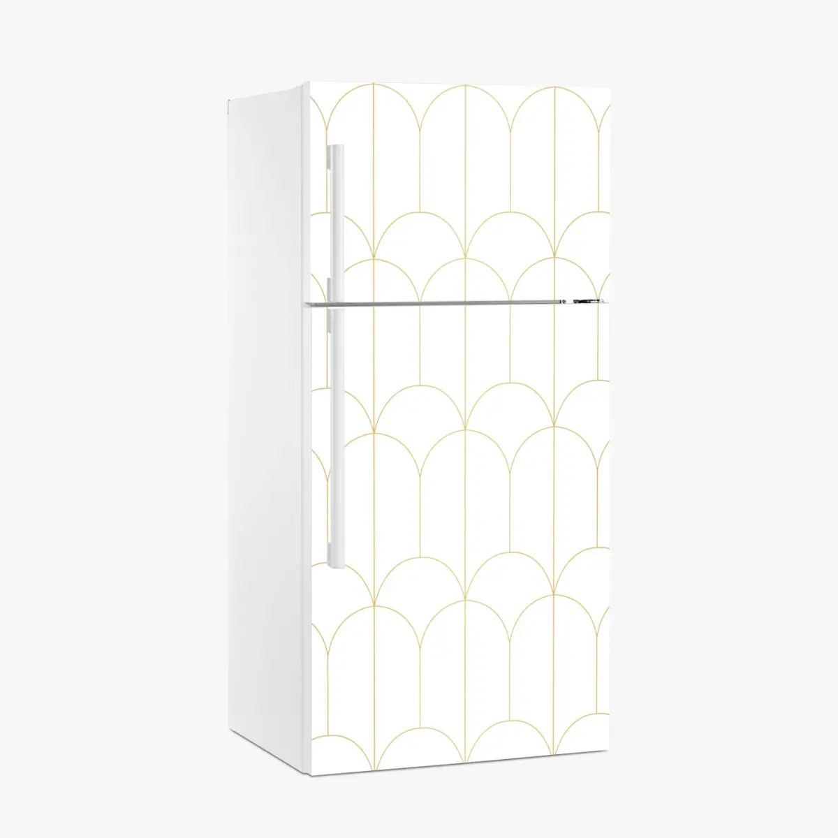 Kühlschrankaufkleber goldenes art deco bogenmuster – Pixers®