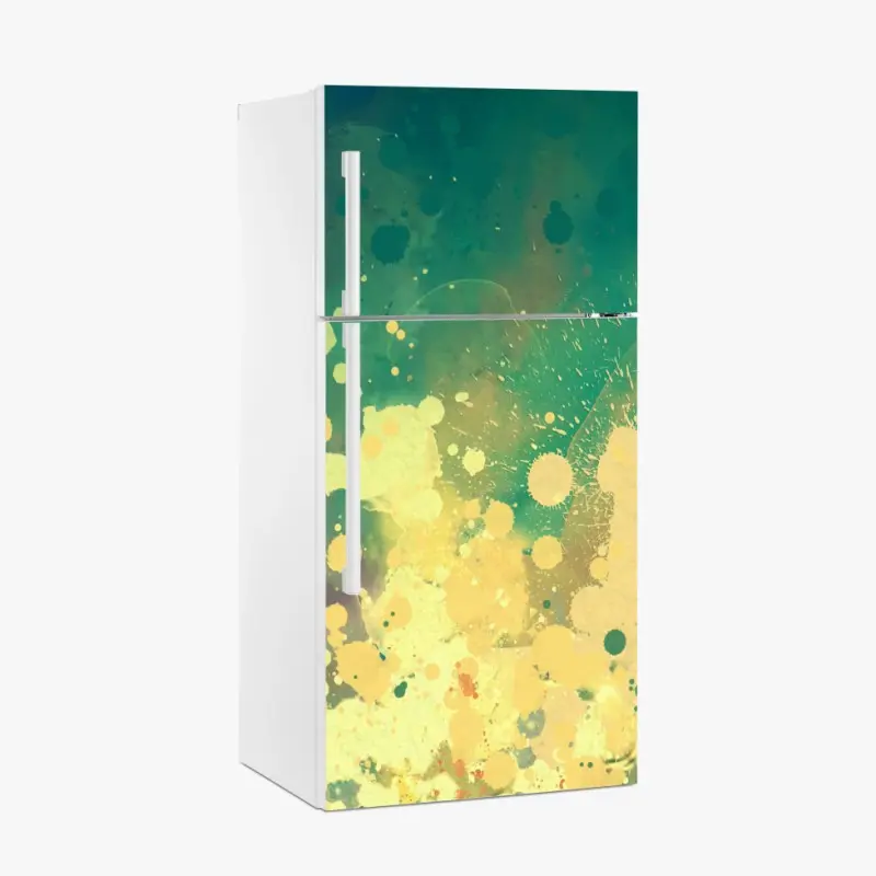 Kühlschrankaufkleber türkiser aquarellausbruch abstrakt