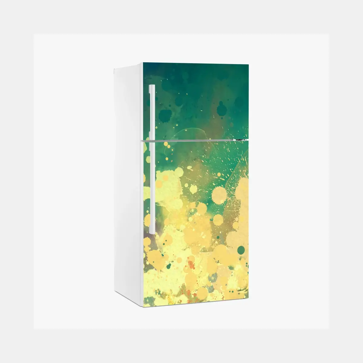 Kühlschrankaufkleber türkiser aquarellausbruch abstrakt – Pixers®
