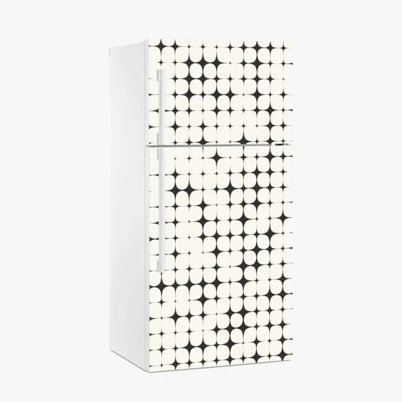 Kühlschrankaufkleber monochromes geometrisches punktmuster