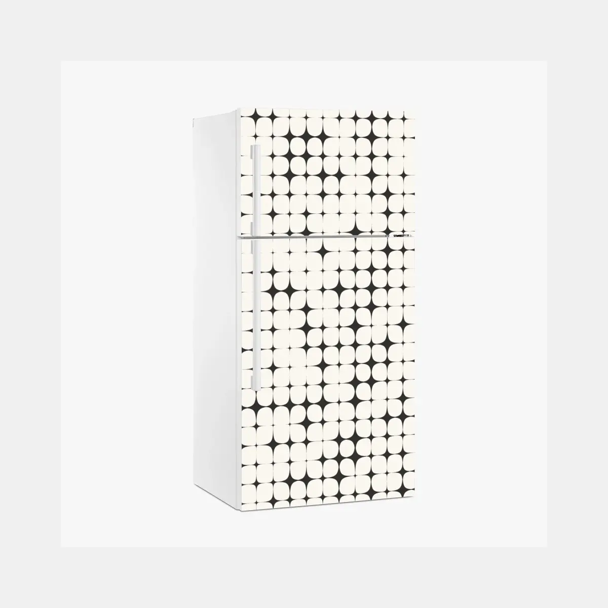 Kühlschrankaufkleber monochromes geometrisches punktmuster – Pixers®