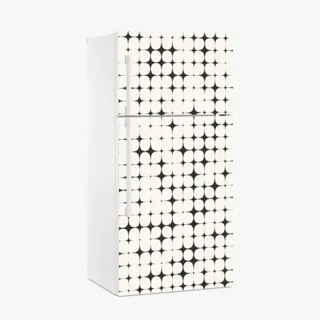Kühlschrankaufkleber monochromes geometrisches punktmuster – Pixers®
