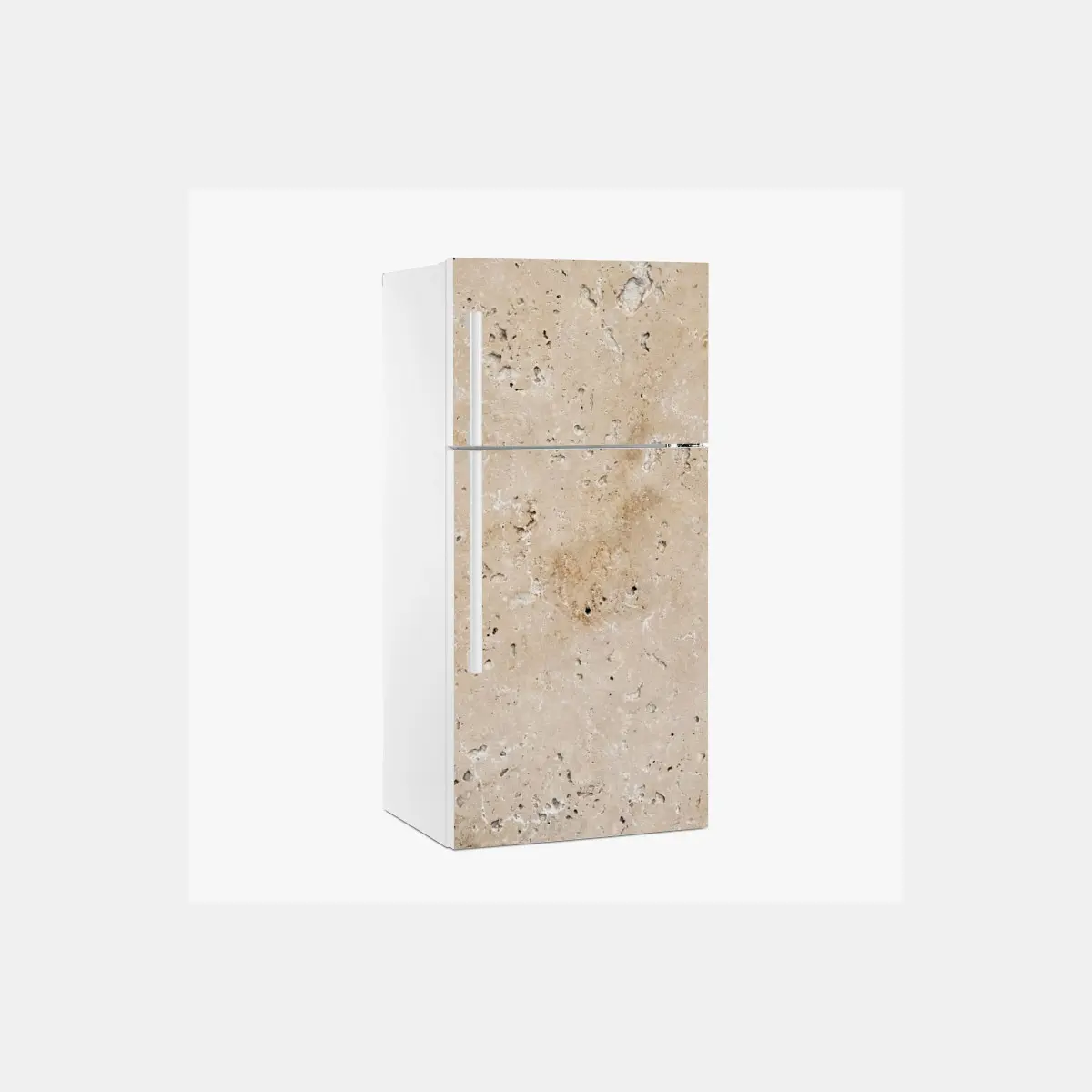 Kühlschrankaufkleber beige travertin steinstruktur – Pixers®