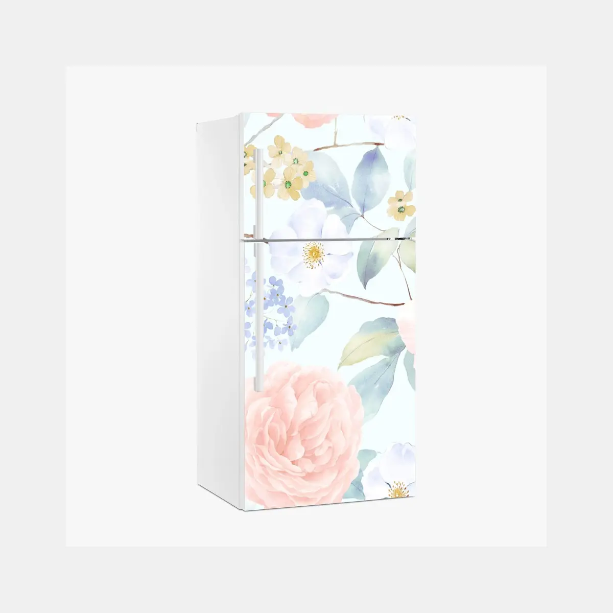 Kühlschrankaufkleber zarte pastellblumen in aquarell – Pixers®