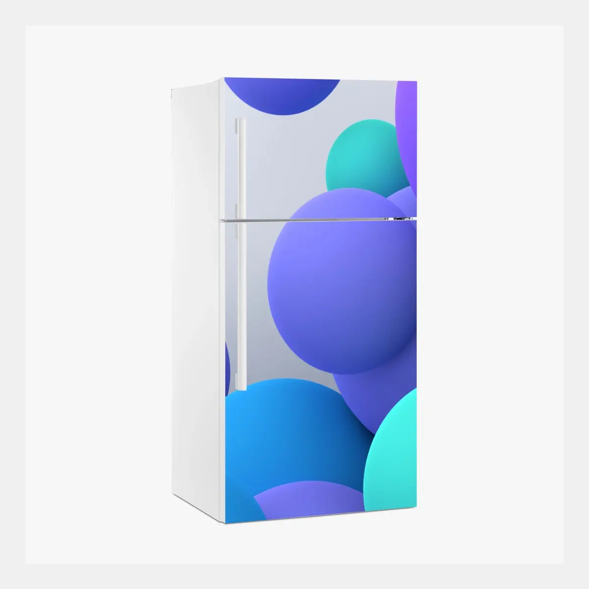 Kühlschrankaufkleber bunte schwebende kugeln 3d abstrakt – Pixers®