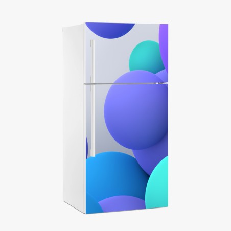Kühlschrankaufkleber bunte schwebende kugeln 3d abstrakt – Pixers®