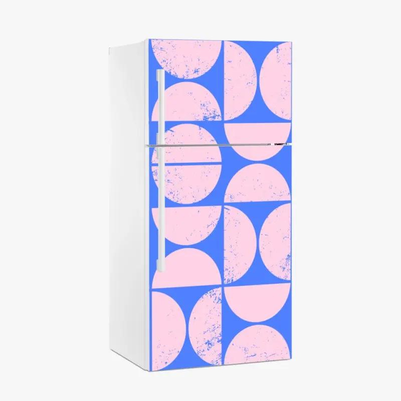 Kühlschrankaufkleber pastell geometrisches kreismuster