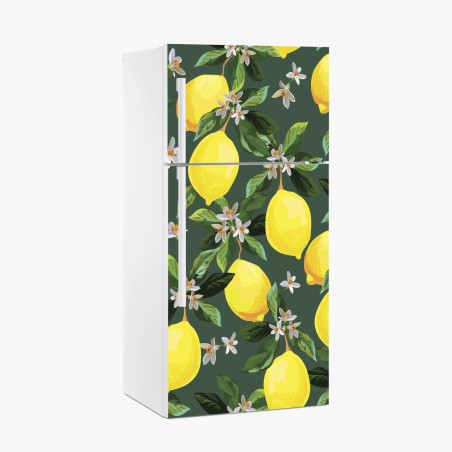 Kühlschrankaufkleber botanisches zitronenmuster – Pixers®