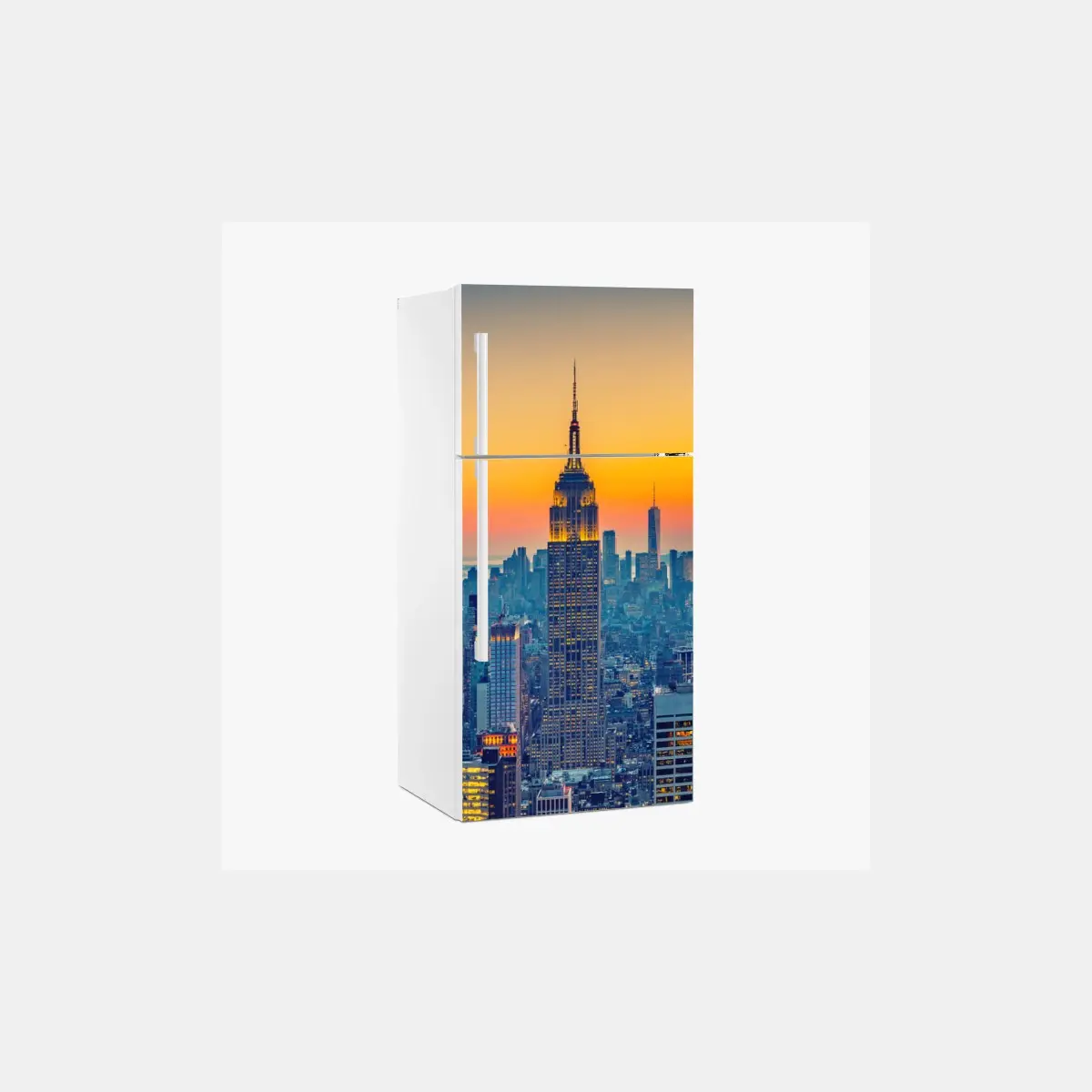 Kühlschrankaufkleber sonnenuntergang über New York – Pixers®