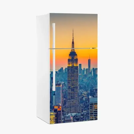 Kühlschrankaufkleber sonnenuntergang über New York – Pixers®