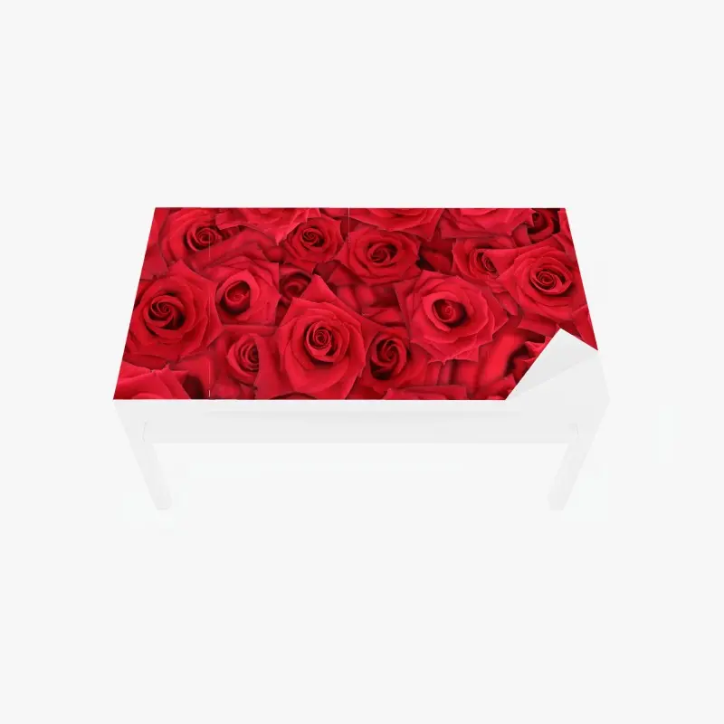 Tischaufkleber und Schreibtischaufkleber leuchtende rote rosen collage