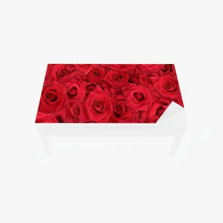 Tischaufkleber und Schreibtischaufkleber leuchtende rote rosen collage – Pixers®