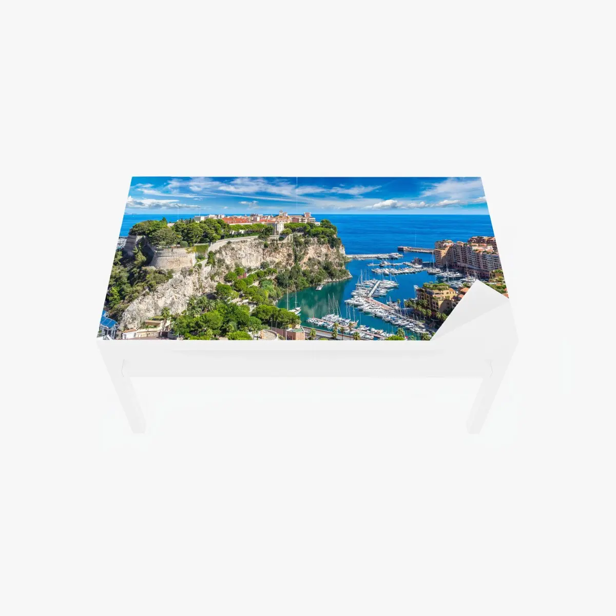 Tischaufkleber und Schreibtischaufkleber panoramablick auf den hafen von Monte Carlo – Pixers®