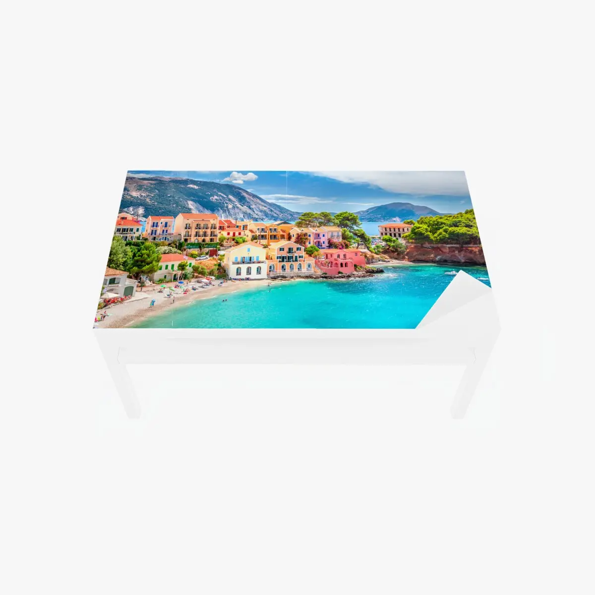 Tischaufkleber und Schreibtischaufkleber Assos küstenblick, Kefalonia – Pixers®