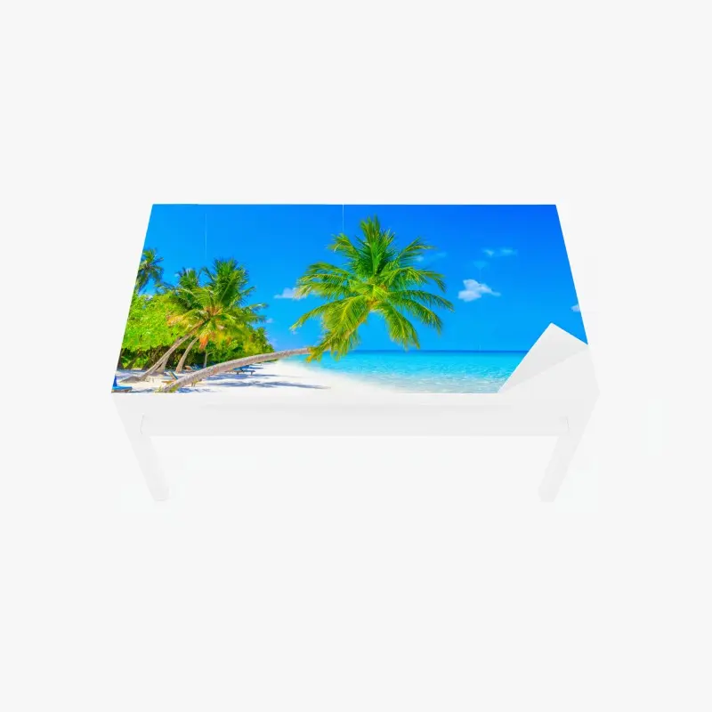 Tischaufkleber und Schreibtischaufkleber traumhafte strandlandschaft auf den Malediven