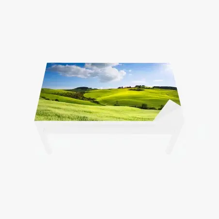Tischaufkleber und Schreibtischaufkleber Toskana sanfte hügel bei sonnenuntergang – Pixers®