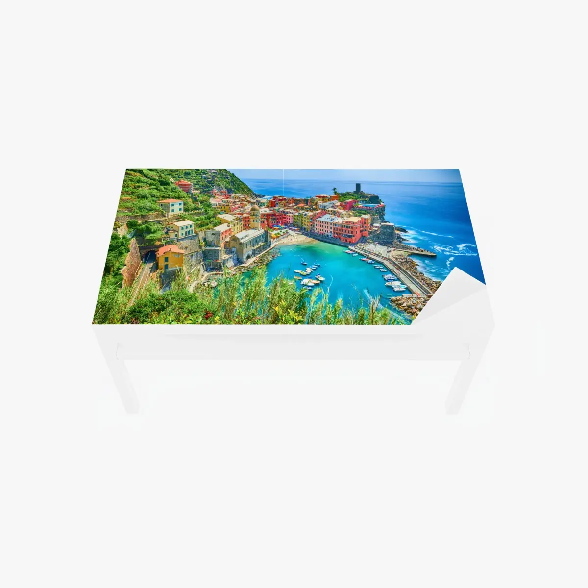 Tischaufkleber und Schreibtischaufkleber Vernazza bunte küstenstadt, Italien – Pixers®