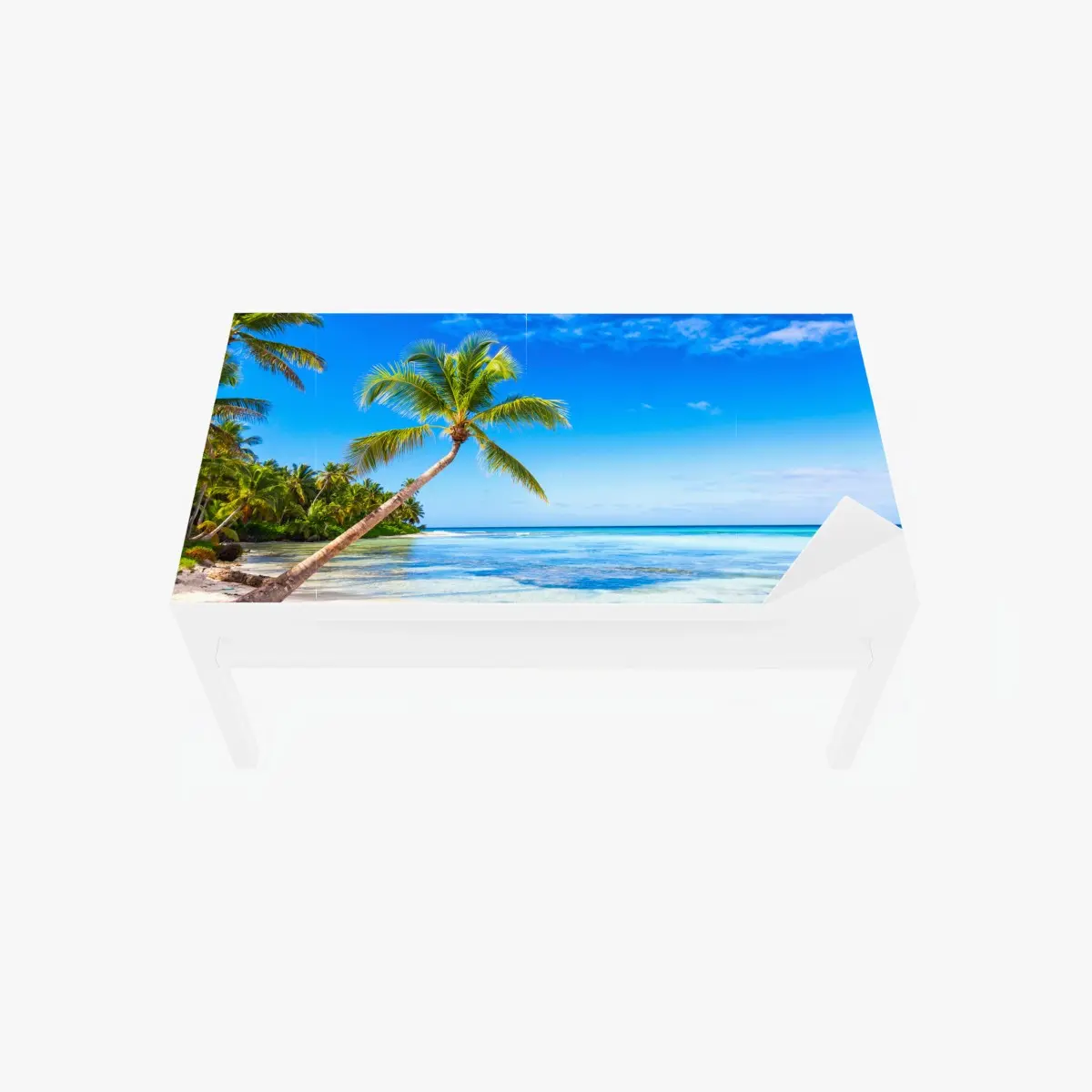 Tischaufkleber und Schreibtischaufkleber tropischer palmenstrand – Pixers®