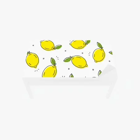 Tischaufkleber und Schreibtischaufkleber sonniges zitronenmuster – Pixers®