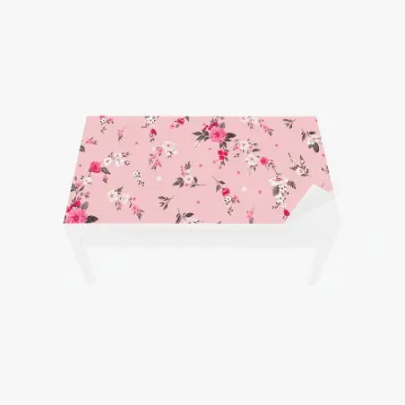Tischaufkleber und Schreibtischaufkleber zartes rosa blumenmuster – Pixers®