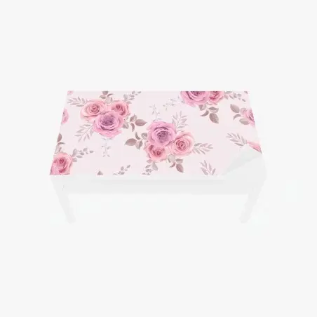 Tischaufkleber und Schreibtischaufkleber zartes rosa rosenmuster – Pixers®