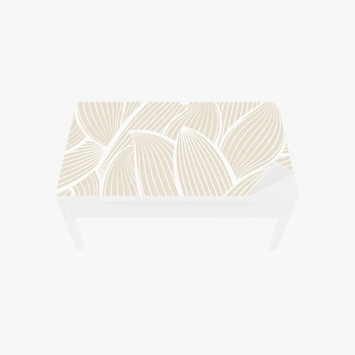 Tischaufkleber und Schreibtischaufkleber zartes beige botanisches muster – Pixers®