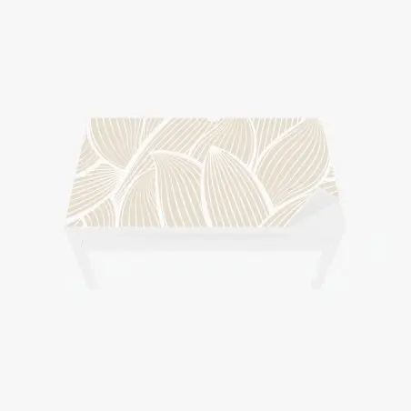 Tischaufkleber und Schreibtischaufkleber zartes beige botanisches muster – Pixers®