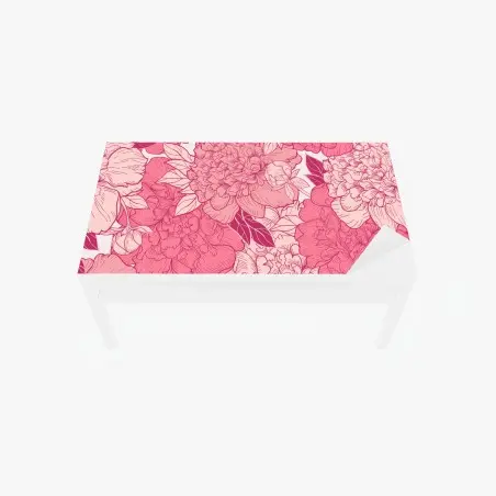 Tischaufkleber und Schreibtischaufkleber rosa pfingstrosenmuster – Pixers®