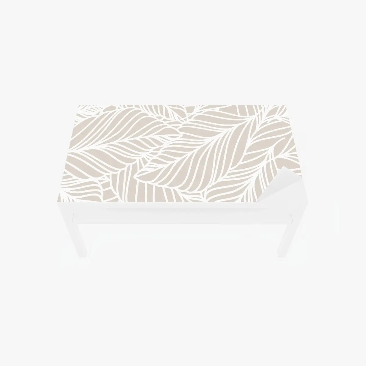 Tischaufkleber und Schreibtischaufkleber beige botanisches blattmuster – Pixers®