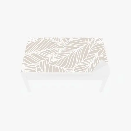 Tischaufkleber und Schreibtischaufkleber beige botanisches blattmuster – Pixers®