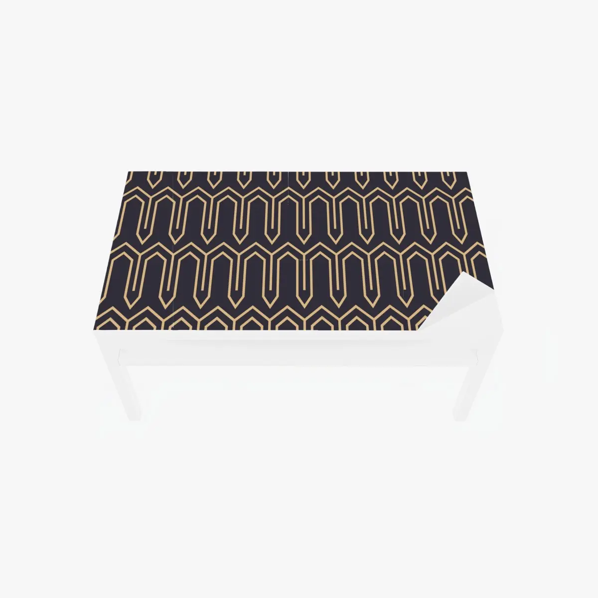 Tischaufkleber und Schreibtischaufkleber art deco geometrisches muster in gold und schwarz – Pixers®