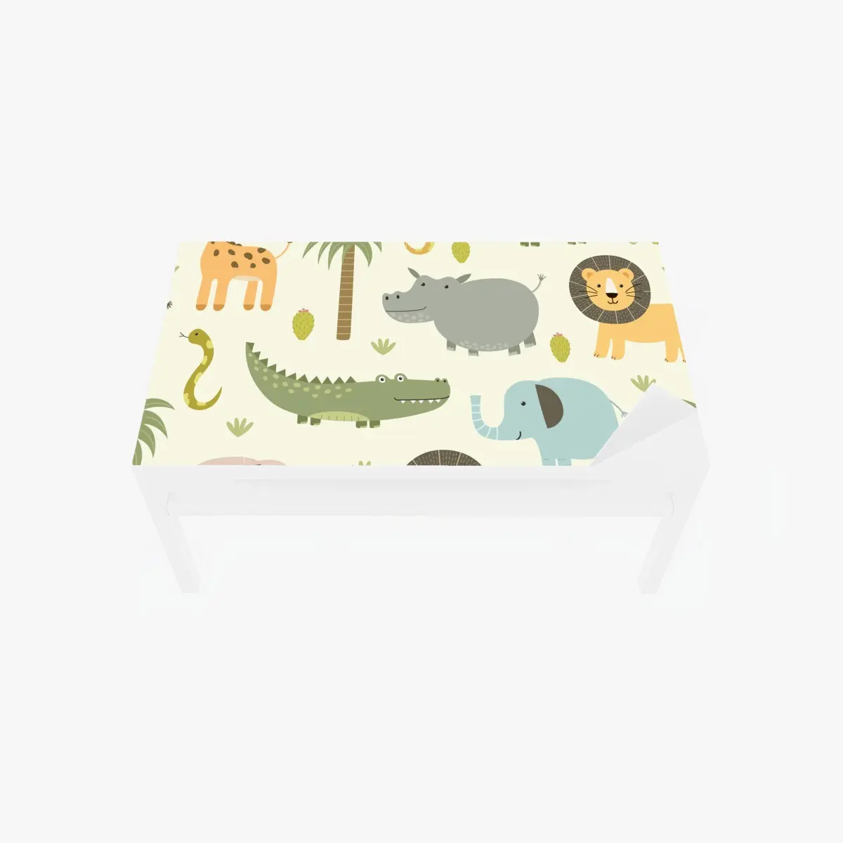Tischaufkleber und Schreibtischaufkleber pastell safari tiermuster – Pixers®