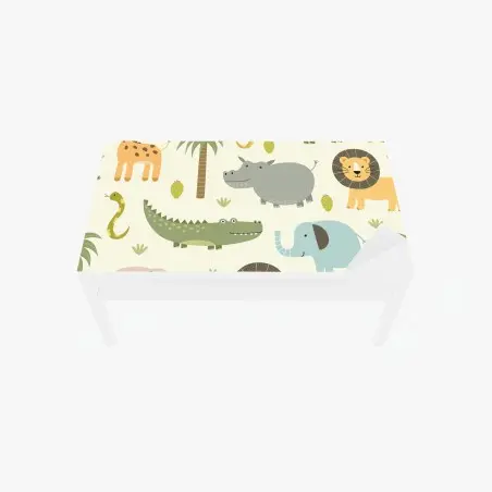 Tischaufkleber und Schreibtischaufkleber pastell safari tiermuster – Pixers®