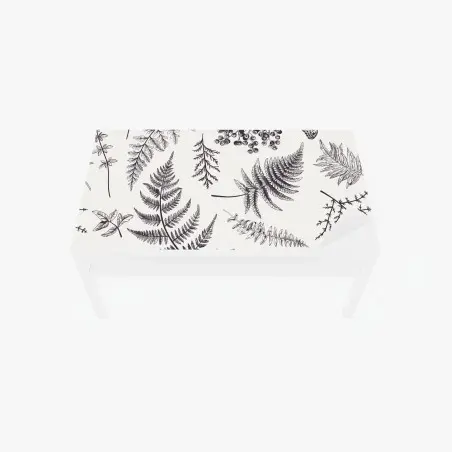Tischaufkleber und Schreibtischaufkleber monochromes botanisches blättermuster – Pixers®
