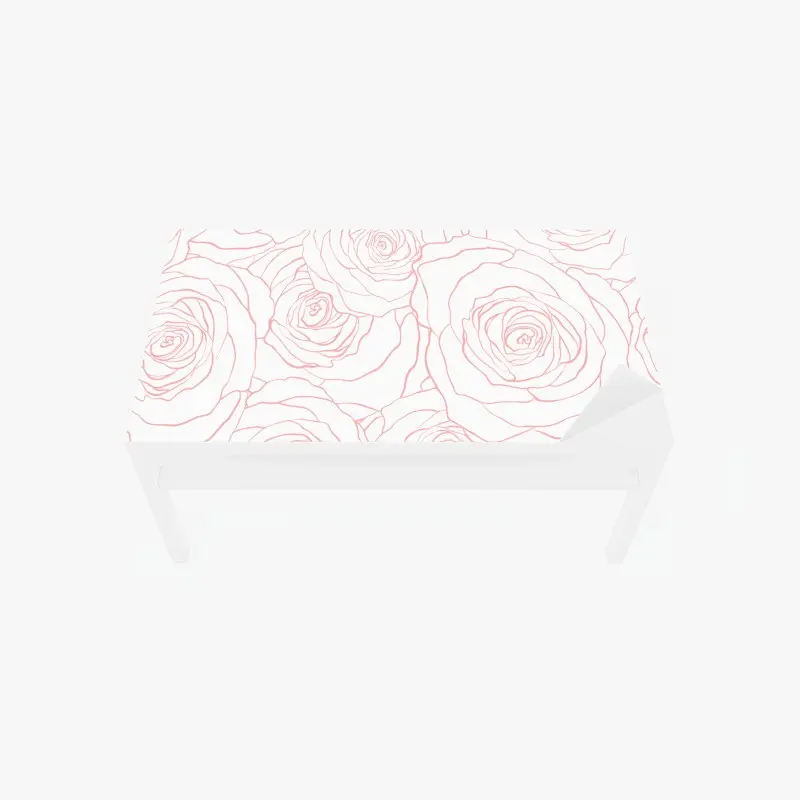 Tischaufkleber und Schreibtischaufkleber zartes muster rosa rosen