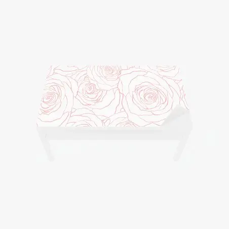 Tischaufkleber und Schreibtischaufkleber zartes muster rosa rosen – Pixers®