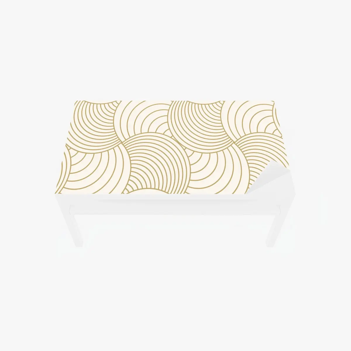 Tischaufkleber und Schreibtischaufkleber goldenes art deco kreismuster – Pixers®