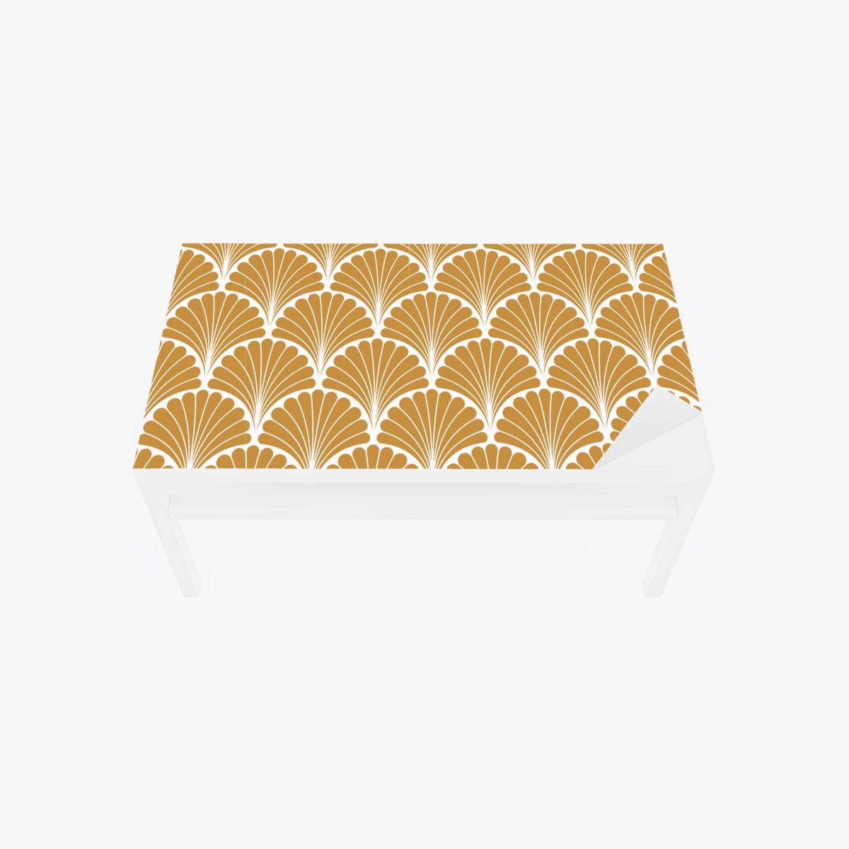 Tischaufkleber und Schreibtischaufkleber goldenes fächermuster im art-deco-stil – Pixers®