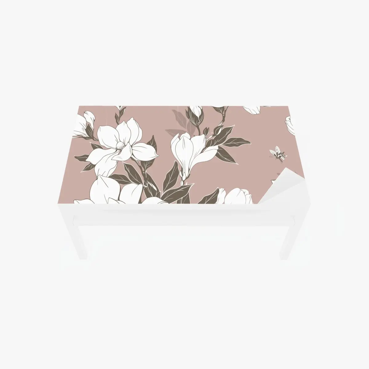 Tischaufkleber und Schreibtischaufkleber zartes magnolienmuster – Pixers®