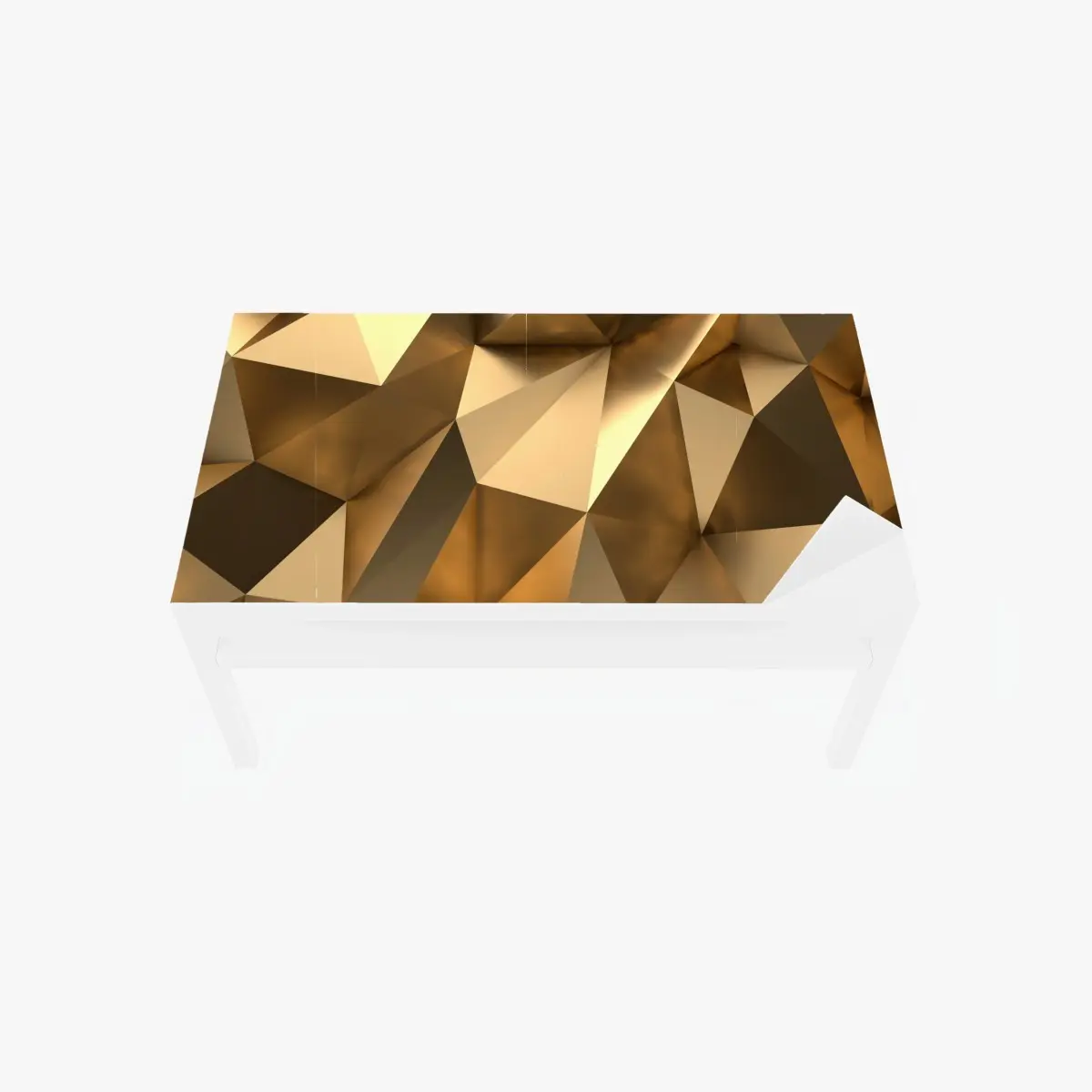 Tischaufkleber und Schreibtischaufkleber goldene geometrische facetten – Pixers®