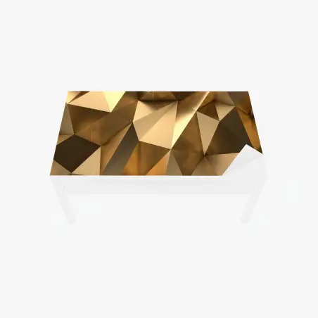 Tischaufkleber und Schreibtischaufkleber goldene geometrische facetten – Pixers®