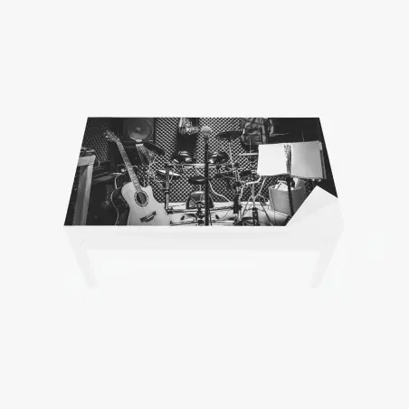 Tischaufkleber und Schreibtischaufkleber monochromes musikstudio – Pixers®