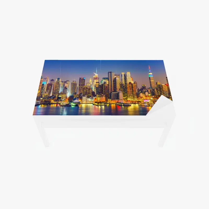 Tischaufkleber und Schreibtischaufkleber Manhattan skyline bei dämmerung