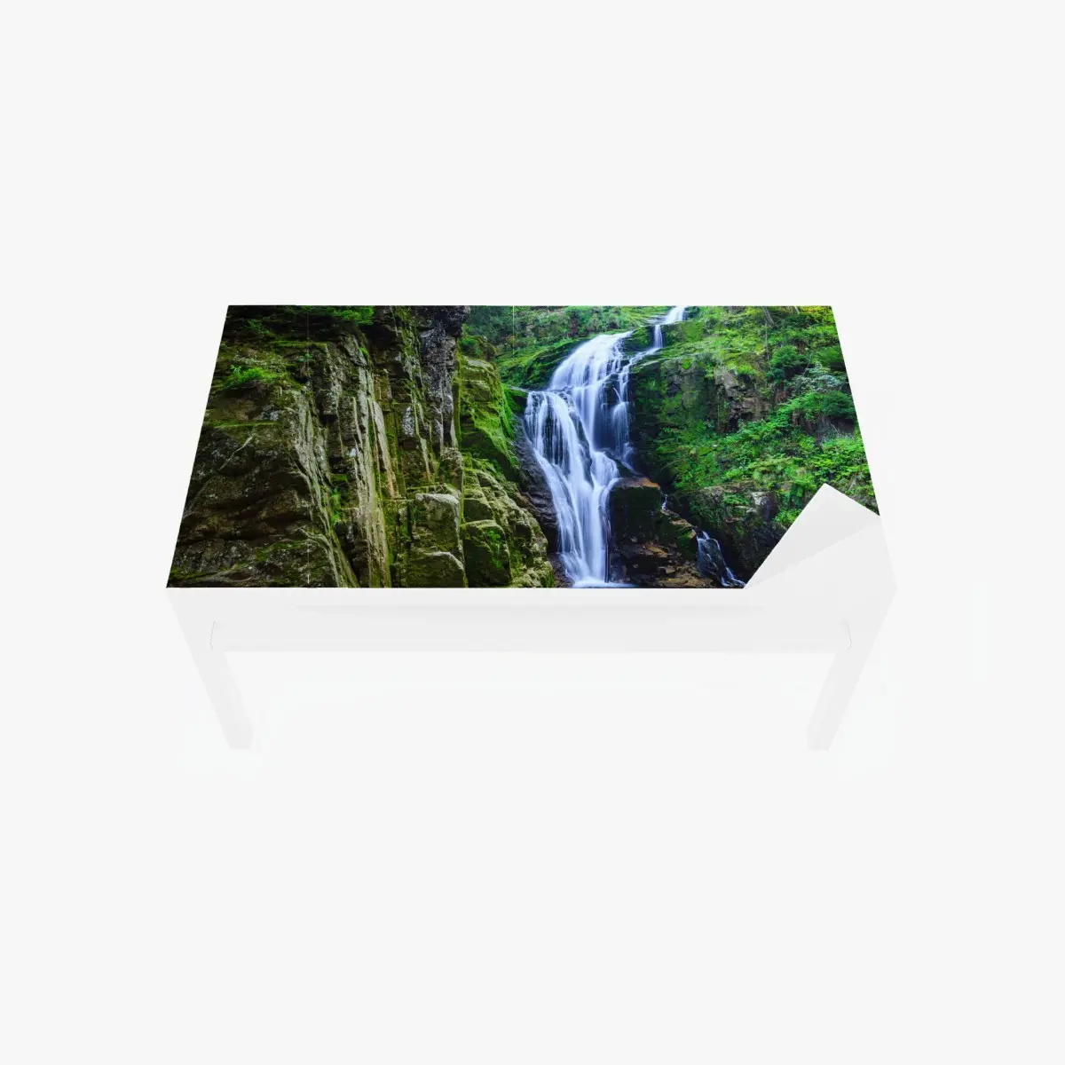 Tischaufkleber und Schreibtischaufkleber wasserfall Kamienczyk im Riesengebirge – Pixers®