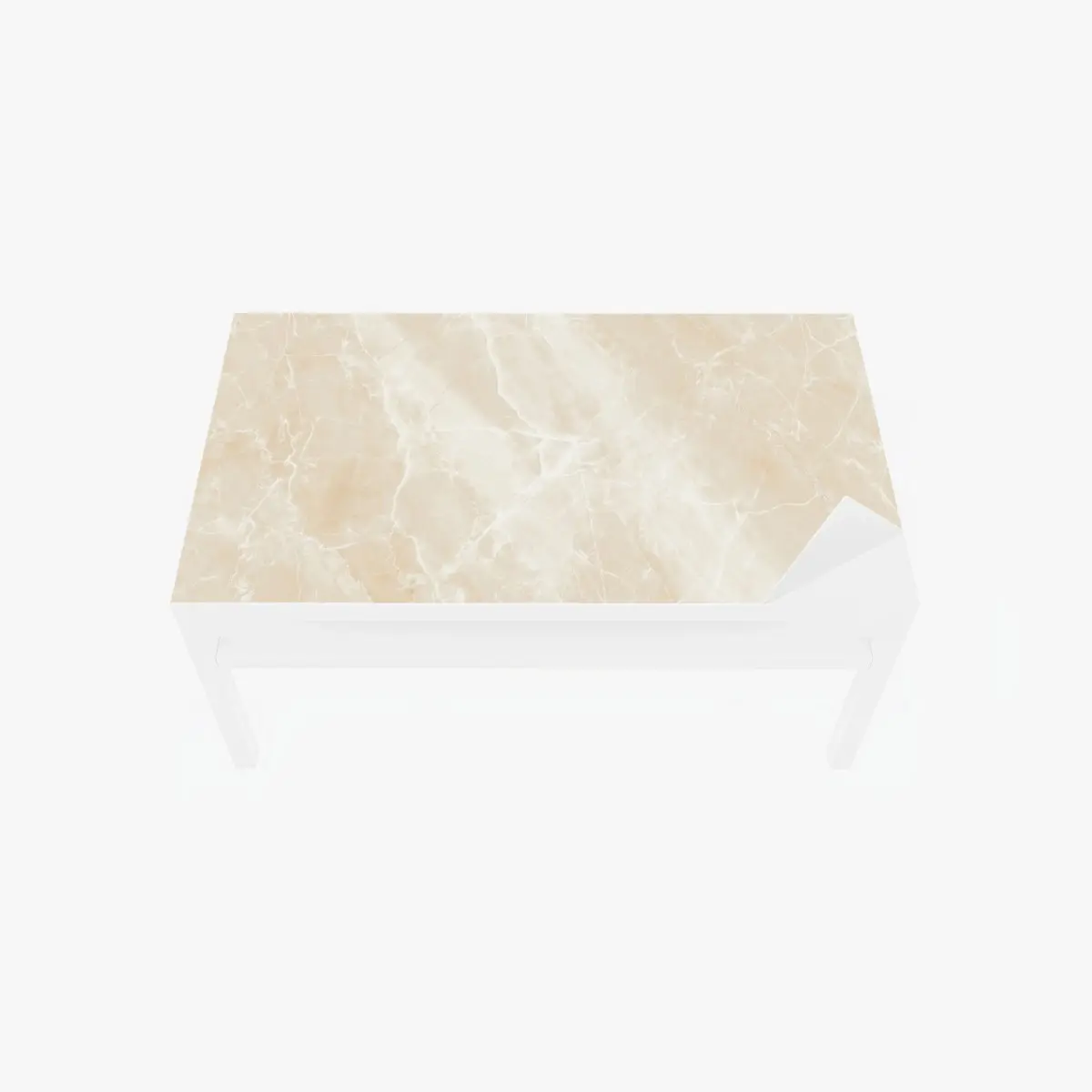 Tischaufkleber und Schreibtischaufkleber beige marmorstruktur mit weißen adern – Pixers®