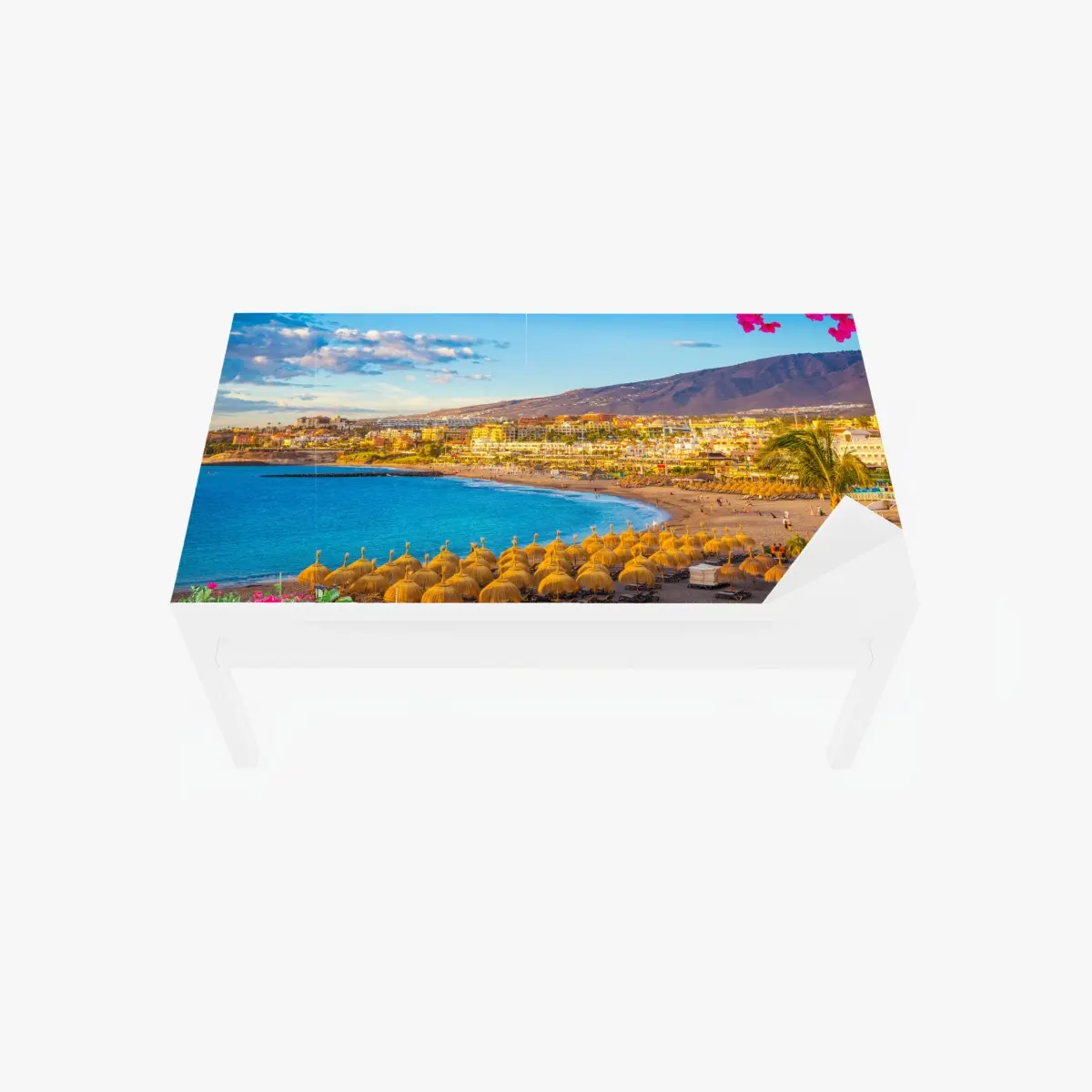 Tischaufkleber und Schreibtischaufkleber sonniger strand Torviscas, Teneriffa – Pixers®