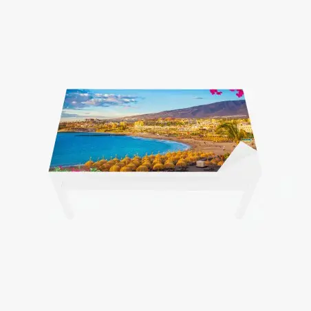 Tischaufkleber und Schreibtischaufkleber sonniger strand Torviscas, Teneriffa – Pixers®